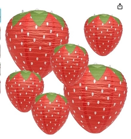 Strawberry lanterns, festival decorations, Children's Day decorations on June 1st Strawberry lanterns, festival decorations, Children's Day decorations on June 1st